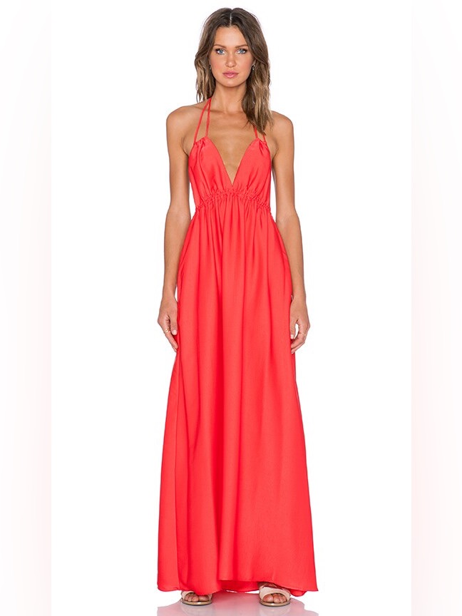 Bcbgmaxazria Kamala Maxi Dress In Bright Poppy Red Size Medium